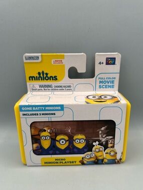 Despicable Me Minions Movie Gone Batty Minions 2" Micro Playset New